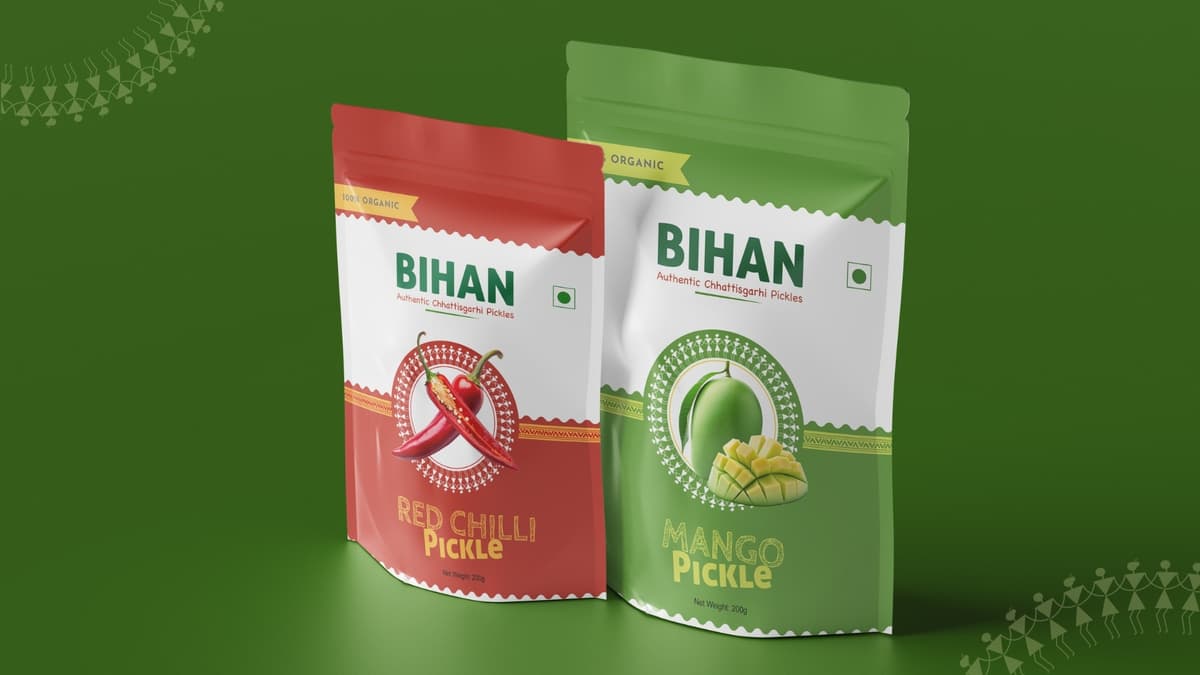 BIHAN Chhattisgarh - SHG product packaging and branding